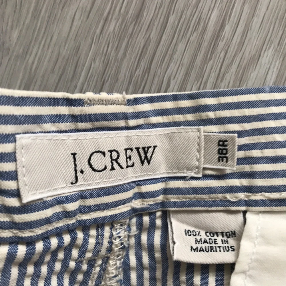 J CREW BLUE SEERSUCKER TROUSER PANT STRAIGHT LEG MENS 38